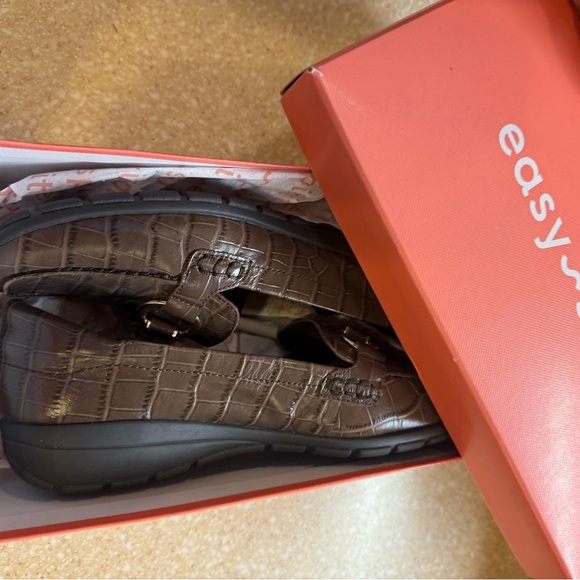 Avienta Sz 7 Brown Crocodile-Pattern Loafers Easy Spirit ECU - Picture 10 of 10